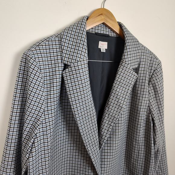 A NEW DAY PLAID BLAZER COAT WOMEN XXL DRESSY CASUAL CURVY PLUS THICK LONG JACKET - Picture 6 of 17